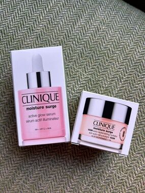 Clinique Moisture Surge both 1oz. Serum Active glow serum & moisture surge.